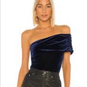 Alix NYC Aurelia Bodysuit in Midnight Blue